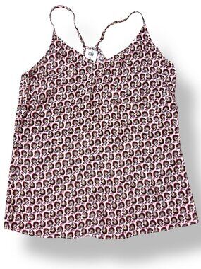 CAbi Poem Pattern Racer Back Tank Top Adjustable Spaghetti Straps Style 5737